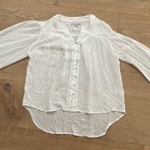 YFB Young Fabulous & Broke Medium White Womens Blouse Button Up